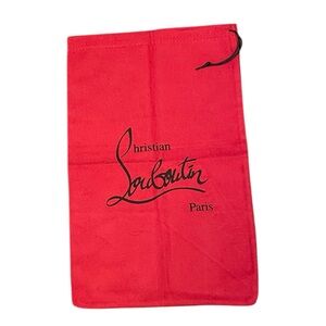 Christian Louboutin 14.5” x 9” Red Crossbody Shoulder Bag Clutch Dustbag